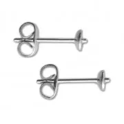 Pendientes para semi-agujereadas 6 mm de Acero Inox x2