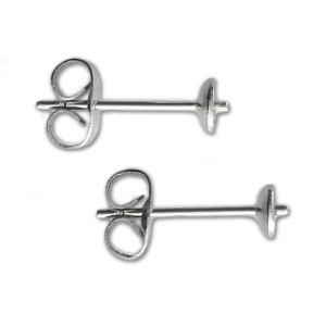 Pendientes para semi-agujereadas 6 mm de Acero Inox x2
