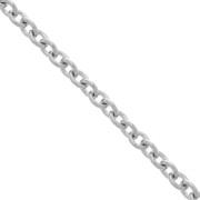 Bobina de cadena malla Forçat 2,8x2,3 mm de Acero inox x1m