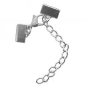 Cierre mosquetón con terminales para apetar 10 mm de Acero Inox x1