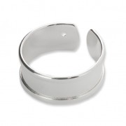 Anillo ancho ajustable  8.5 mm plateado x1|raw }}