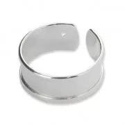 Anillo ancho ajustable 8.5 mm plateado x1
