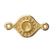 Entrepieza 2 anillas para cabuchón PureCrystal 1028/1088 3 mm Dorado con oro fino x1|raw }}