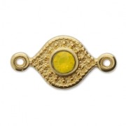 Entrepieza 2 anillas para cabuchón PureCrystal 1028/1088 3 mm Dorado con oro fino x1