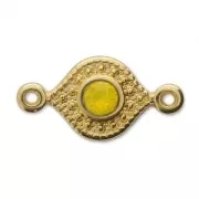 Entrepieza 2 anillas para cabuchón PureCrystal 1028/1088 3 mm Dorado con oro fino x1