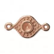 Entrepieza 2 anillas para cabuchón PureCrystal 1028/1088 3 mm dorado rosa x1