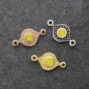 Entrepieza 2 anillas para cabuchón PureCrystal 1028/1088 3 mm dorado rosa x1