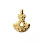 Dije étnico para hacer tus propias piezas de Joyería y bisutería DIY 10x8 mm Dorado con oro fino x1