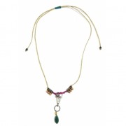 Colgante cabeza de toro/cráneo de búfalo étnico 21mm Dorado con oro fino