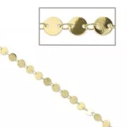 Cadena eslabón de fantasía redonda 6 mm dorado x1m