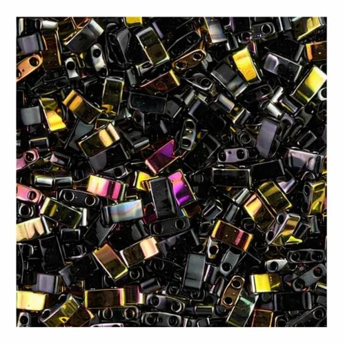 Miyuki Half Tila Beads 5x2.3x1.9 mm HTL-4560 - Black Marea x10g