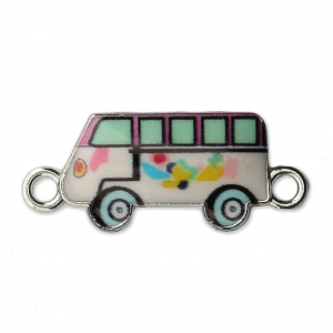 Entrepieza autobus resina epoxi 2 anillas 25 mm plateado x1