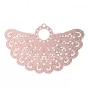Colgante teñido laser cut alas de mariposa 42x27 mm Light Rosa x1