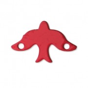 Entrepieza 2 agujeros teñido laser cut golondrina 15x10 mm Roja x1|raw }}