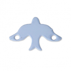 Entrepieza 2 agujeros teñido laser cut golondrina 15x10 mm Baby Azul x1