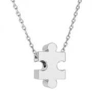 Cuenta pasante / Cuenta para cordón 2 mm de Plata 925 - Puzzle x1