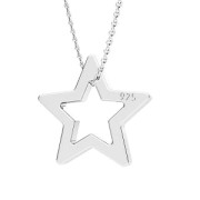 Dije/Entrepieza Estrella 5,5 mm de Plata 925 x1