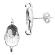 Pendientes con engaste para Scarab Bead 5728 de Plata 925 x2|raw }}