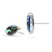 Pendientes con engaste para Scarab Bead 5728 de Plata 925 x2