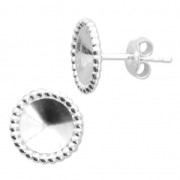 Base pendientes para cabuchones PureCrystal 1122 8 mm de Plata 925 x2|raw }}