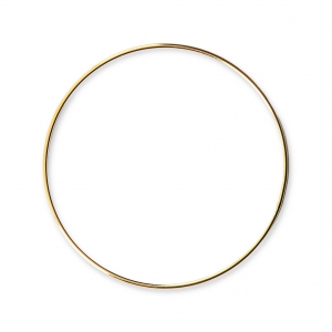 Anillas De Montaje y tejido redondo 45 mm dorado con oro fino