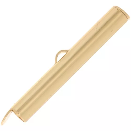 Terminal para tejido de cuentas rocallas & Delica Miyuki 30 mm dorado x1
