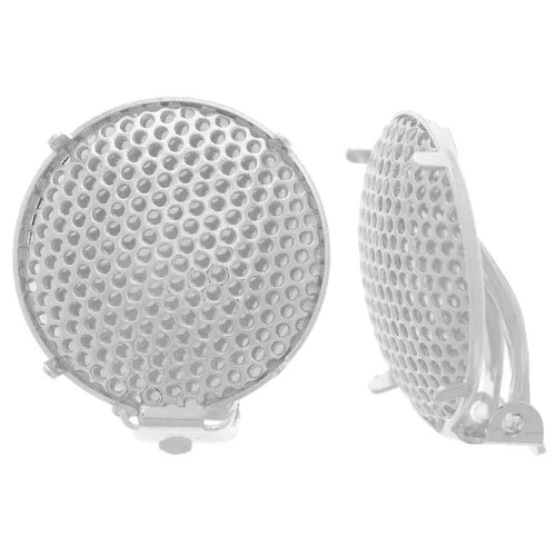 Pendientes clips regadera 21 mm plateado x2