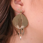 Dije rombo 12x3 mm para hacer tus propias piezas de Joyería y bisutería DIY dorado x4