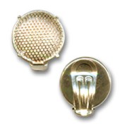 Pendientes clips regadera 21 mm dorado con oro fino x2|raw }}