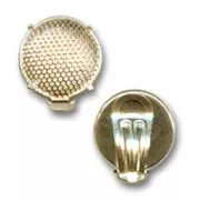 Pendientes clips regadera 21 mm dorado con oro fino x2