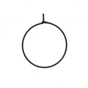 Criollas a decorar de metal 25x0.7 mm Negro x2