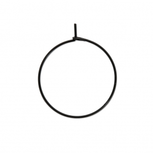 Criollas a decorar de metal 25x0.7 mm Negro x2