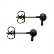 Pendientes cabeza bola con anilla 3.5 mm Negro x2|raw }}