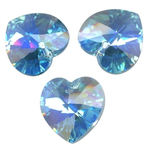 Corazón PureCrystal 6228 14,4x14 mm Aquamarine AB x1