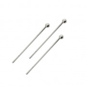Bola cabeza piezas de Joyería y bisutería 25x0,7 mm - De Fabricación Europea - plateado envejecida X25