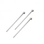 Bola cabeza piezas de Joyería y bisutería 25x0,7 mm - De Fabricación Europea - plateado envejecida X25