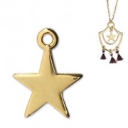 Dije estrella para piezas de Joyería y bisutería DIY 14 mm Dorado con oro finox1