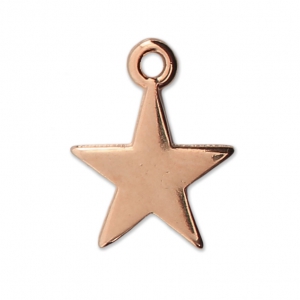 Dije estrella para piezas de Joyería y bisutería DIY 14 mm dorado rosa x1