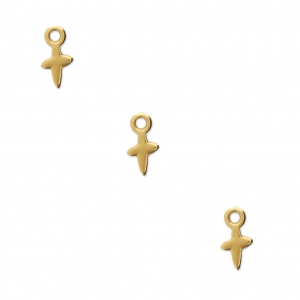 Cruces para hacer tus propias piezas de Joyería y bisuteríax DIY 9x5 mm Dorado con oro finox6