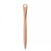 Colgante punta étnica 38x4 mm dorado rosa x1