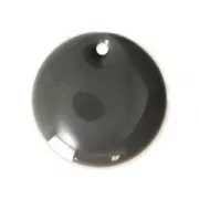 Dijes redondos de metal y resina epoxi 16 mm Gris x 6