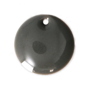 Dijes redondos de metal y resina epoxi 16 mm Gris x 6