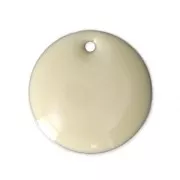 Dijes redondos de metal y resina epoxi 16 mm Blanco x6