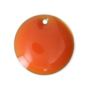Dijes redondos de metal y resina epoxi 16 mm Naranja x6|raw }}