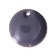 Dijes redondos de metal y resina epoxi 16 mm Color Malva x6|raw }}