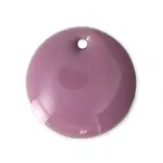 Dijes redondos de metal y resina epoxi 16 mm Rosa x6