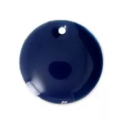 Dijes redondos de metal y resina epoxi 16 mm Azul Oscurox6