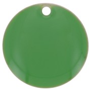 Dijes redondos de metal y resina epoxi 16 mm Verde x6