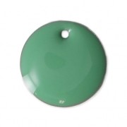 Dijes redondos de metal y resina epoxi 16 mm Mint  x6|raw }}