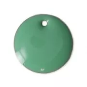 Dijes redondos de metal y resina epoxi 16 mm Mint x6